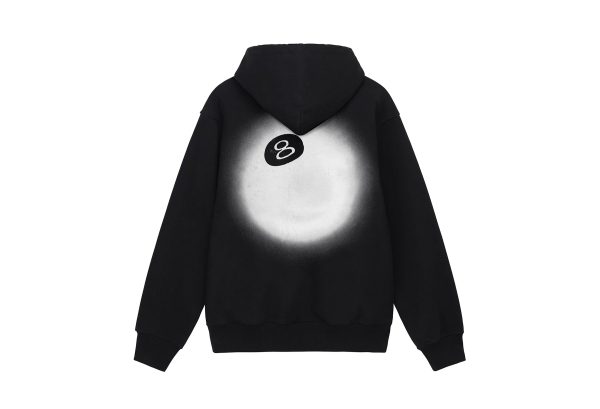 SUDADERA CON CAPUCHA 8 BALL FADE NEGRA