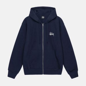 SUDADERA CON CAPUCHA BÁSICA STÜSSY CON CREMALLERA