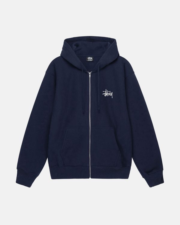 SUDADERA CON CAPUCHA BÁSICA STÜSSY CON CREMALLERA