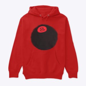 SUDADERA ROJA 8 BALL FADE