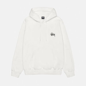 SUDADERA CON CAPUCHA STÜSSY BASIC TEÑIDA CON PIGMENTO DE BLANCO