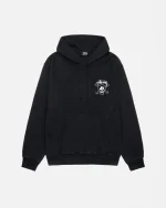 SUDADERA CON CAPUCHA HUESOS Y CRÁNEO TEÑIDA CON PIGMENTO