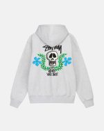 SUDADERA CON CAPUCHA Y CREMALLERA CON ESCUDO DE CALAVERA