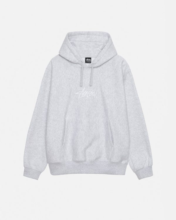 SUDADERA CON CAPUCHA Y APLICACIÓN DE LOGOTIPO STOCK GRIS