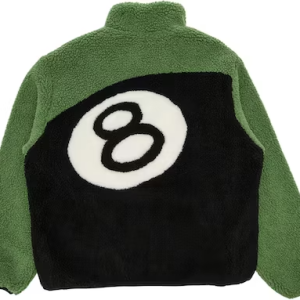 Chaqueta reversible Stussy 8 Ball Sherpa – Verde