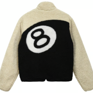 Chaqueta reversible Stussy 8 Ball Sherpa - Crema