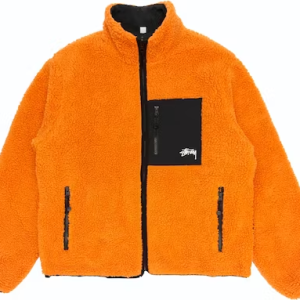 Chaqueta reversible Stussy 8 Ball Sherpa – Naranja