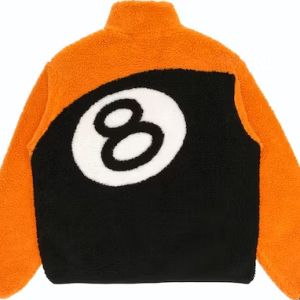 Chaqueta reversible Stussy 8 Ball Sherpa – Naranja