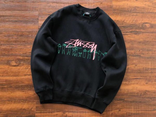 Sudadera con cuello redondo y rayas People de Stussy