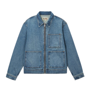 CHAQUETA DE TRABAJO CON CREMALLERA DENIM