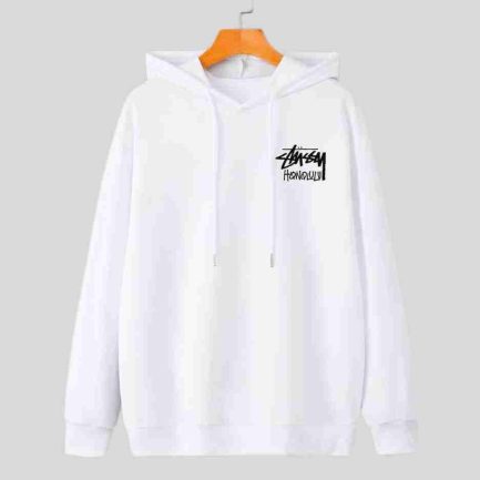 Sudadera con capucha blanca Honolulu de Stussy