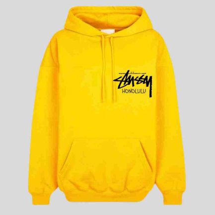 Sudadera con capucha amarilla Honolulu de Stussy