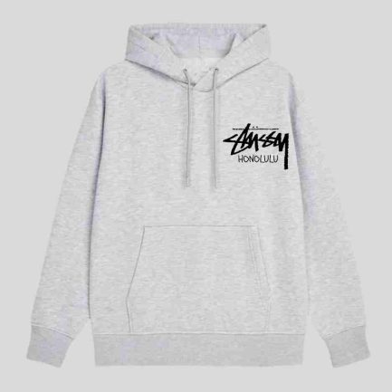 Sudadera con capucha gris Honolulu de Stussy