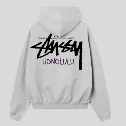 Sudadera con capucha gris Honolulu de Stussy