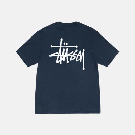 CAMISETA STÜSSY AZUL OSCURO BÁSICA