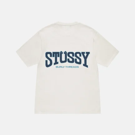 BURLY THREADS TEE PIGMENT DYED WHITE