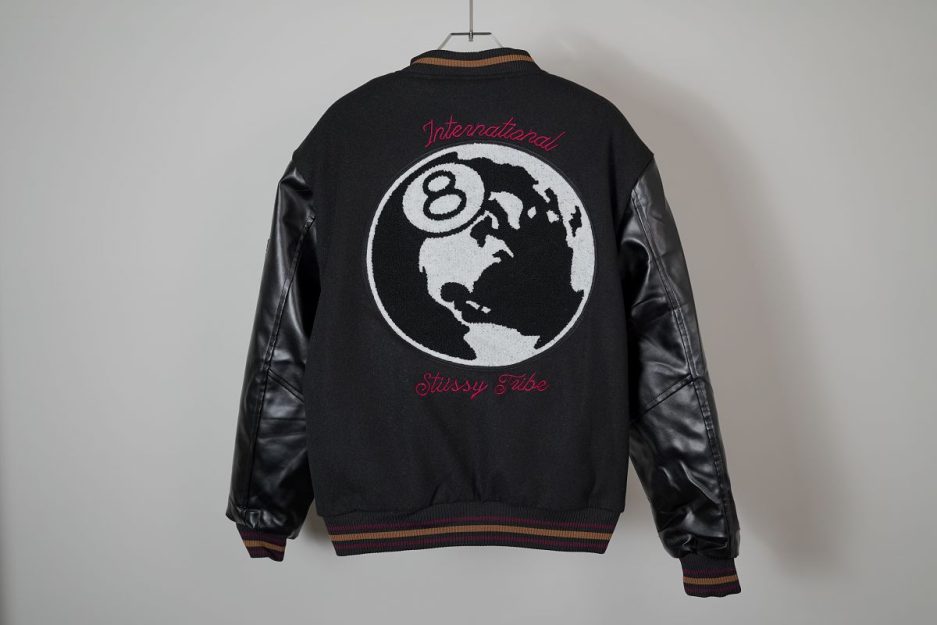 Chaqueta universitaria del 40.º aniversario de Stussy x Denim Tears